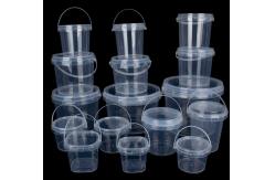 China Customizable Clear Plastic Bucket For Food Storage And Display supplier