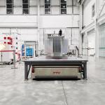Industrial Raw Material Trackless Transfer Trolley 3 Tons Hydraulic Table Lift Wheels Base 1500mm for sale