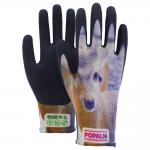 15 Gauge Ladies Gardening Gloves Animal Print Latex Palm Coating Durable Breathable Work for sale
