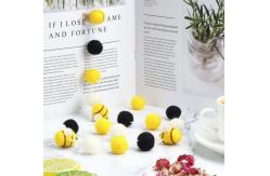 China 2.5cm Bees 6.56ft Felt Pom Pom Garlands With 2cm Balls supplier