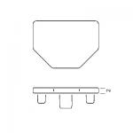 S230 Plastic End Cap of 5 way extrusion,Octanorm Similar Drawing, All kinds of plastic end caps for exhibition system for sale