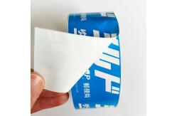 China 80mm 40mm Zebra Direct Thermal Labels Stickers Blue Linerless supplier