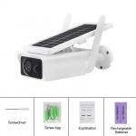 PTZ Outdoor Solar Panel Security Camera Wireless With Floodlight for sale