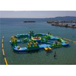 0.9mm PVC Tarpaulin Funny Water Games / Adult Inflatable Floating water Park 3 Years Warranty for sale