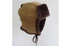 China Breathable Children Fur Hat , Warm Genuine Fur Trapper Hat Plush Style supplier