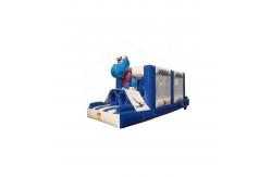 China White And Dark Blue Children Fun Park Inflatable Slide For Rentals supplier