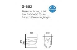 China Customized Marble Ceramic Wall Mounted Toilet Sanitary Ware One Piece Toilet Bowl supplier