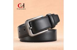 China First Layer Cowhide Leather Belt Simple Needle Seven Level Electroplated Buckle supplier