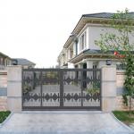 Modern Swing Ironwork Aluminium Fence Gate Powder Coated for sale