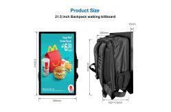 China Vertical advertising lcd pannel meida player screen walking billboard poster backpack digital signage supplier