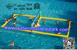 China Funny Inflatable Water Games , Inflatable Aqua Park Water Volleyball Field supplier