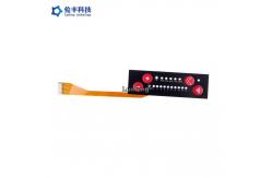 China 3M468 Rear Adhesive LED Membrane Switch Tactile Keypad FPC Cable supplier