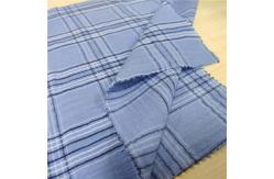 China Blue Grid Cotton Check Fabric 54 Width 40X40 Yarn Dyed Plaid Fabric supplier