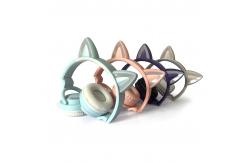 China Flash Light Cute Cat Wireless Bluetooth Headphones 5.0 TWS Headset With Mic  supplier