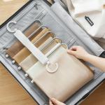 Space Saving Pants Hangers Non-Slip Clothes Organizer 5 Layered Pants Rack