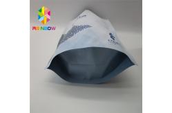 China Zipper Reclosable Plastic Pouches Packaging Double Sided Matte Gold Flat Food Safe Bags supplier