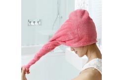 China Home Custom Logo Microfiber Hair Drying Towel Wrap Turban for Quick Dry supplier