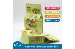 China Recyclable 200g Flat Bottom Pouch MOPP Food Grade ziplockk Bags supplier