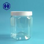 560ml 19oz Hexagonal PET Plastic Jars Bpa Free Food Safe Snacks Screw Cover for sale