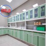Metal Type Full Steel Medical Disposal Treatment Cabinets L 3000*W 600* H 850 To 900 Mm for sale