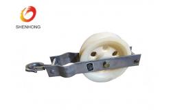 China Nylon String Power Cable Pulling Pulley Block Wire Drawing Cable Guide Wheel supplier