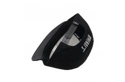 China 55cm Classic Black Flat Hat Adjustable Buckle Back Pure Cotton Snapback Hat supplier