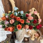Simulated Flower Roses, 6 Head Dora Rose Waterfall, Fake Flower Decoration, Wedding Bouquet Wholesale Scene Decoration for sale