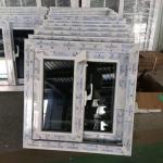 White UPVC Slide Window Windproof  Horizontal Sliding Windows Double Glazed for sale