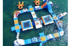China Safe Ocean Inflatable Water Park / Commercial Floating Water Playground supplier
