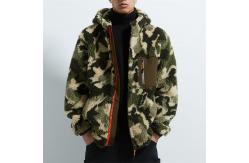 China Custom Men  Fuzzy Shearling Berber Fleece Camo Sherpa Hoodie supplier