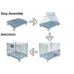 Visible 4”X2” Wire Mesh Storage Crates , Collapsible Metal Containers 38x30x28 Inch
