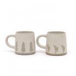 Handmade Christmas Coffee Mug Ceramic Stoneware Mugs Gift Ceramic Mug 3D Silk Print for sale