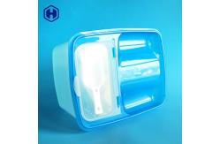 China Sturdy PP Clear Plastic Square Box With Scoop Pet Dog Food Feeding supplier