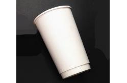 China ISO9001 Double Layer Kraft Paper Coffee Drink Cup 16oz For Cafe supplier