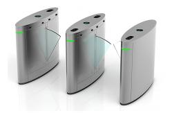 China DC 24V 10mA Access Control Clear Acrylic Flap Turnstile supplier