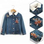 Fashion Casual Kids Denim Clothes Girls Denim Jackets With Sherpa Lining for sale