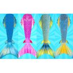 Flexible Ladies Mermaid Tail , Mermaid Tail Swimsuit Adult With Side Fins for sale