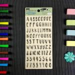 Non Toxic Hot Foil Stamping Stickers Alphanumeric Custom Embossed Stickers
