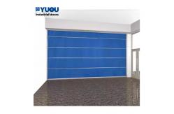 China Folding Fire Rated Rolling Door Inorganic Fabric Double Curtain DC24V supplier