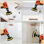 4 Inch Drill Power Brush Tile Scrubber Scouring Pads Cleaning Kit