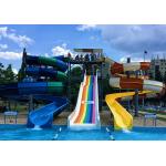 Outdoor Water House Swimming Pool Amusement Rides Sport Fiberglass Slide For Kids for sale