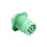 Green Threaded Type 2 Amphenol 9 Pin J1939 Male Plug Connector with 9 Pins for sale