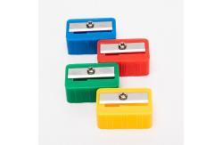China PS Basic 8mm Plastic Rectangle Pencil Sharpener Mn Steel supplier