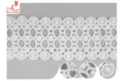 China Fancy Water Soluble Lace Trim 9CM With Polyester / Lace Ribbon Trim supplier