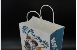 China Lightweight Printed Twisted Handle Paper Bags Juice Takeaway Paper Bags supplier