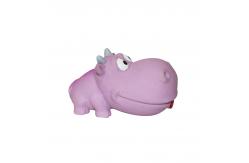 China Purple Unique Design Squeaky Latex Hippo Dog Toy For Chewing supplier
