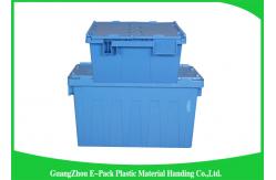 China 60L Plastic Attached Lid Containers Heavy Duty Stackable Moving 600 * 400 * 365mm supplier