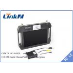 UAV Drone Handheld Video Receiver COFDM QPSK AES256 Encryption FHD CVBS H.264 with Display Battery Powered for sale