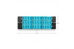 China P18LCU2XMMF 18 Shuttered LC/PC Lc Fiber Adapter Panel 36 Fibers OM4 Multimode supplier