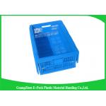 Attached Lids Folding Plastic Crates Big Capacity Transport Moving Eco - Friendly